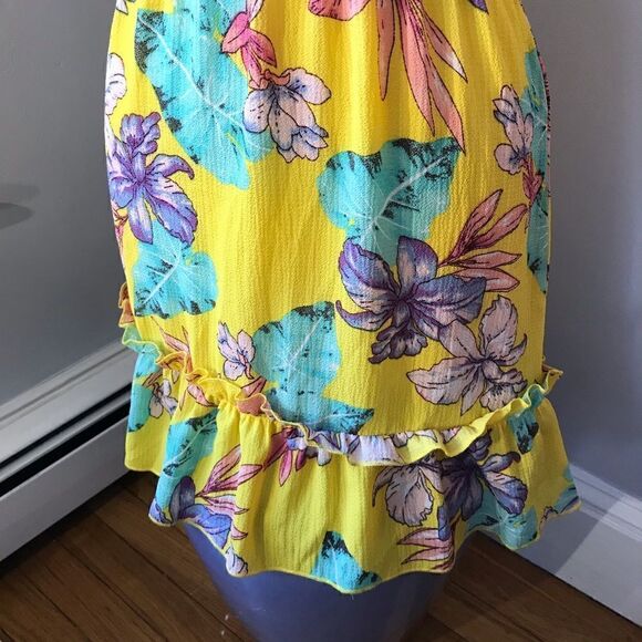 NWT Pretty Little Thing Halter Dress, 4, Yellow Y2K. Frilly keyhole summer! - Picture 9 of 11